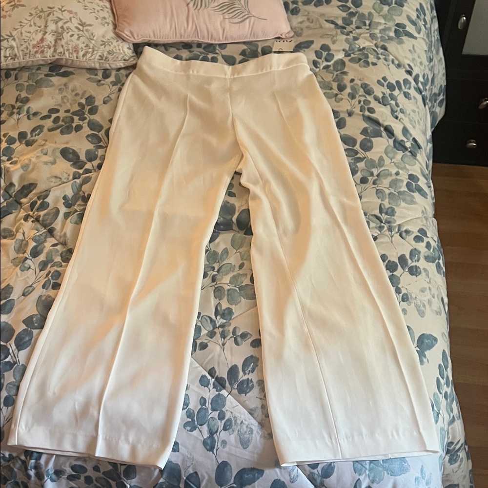 Zara Cream Wide Leg Women's Pants